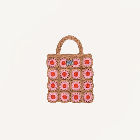 Bolso de ganchillo • limonero • flor • naranja de fogata •