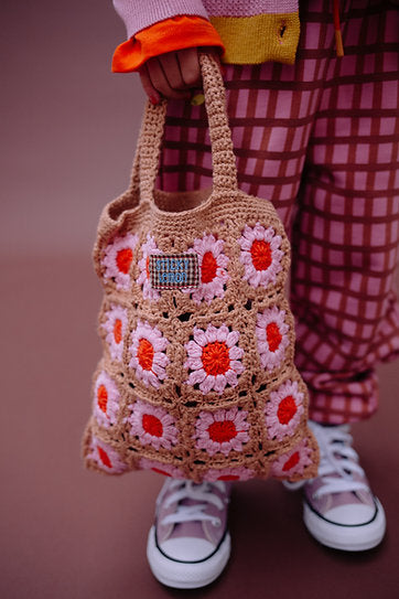 Bolso de ganchillo • limonero • flor • naranja de fogata •