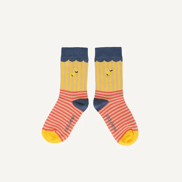 Calcetines Sticky Lemon Rayas Amarillo