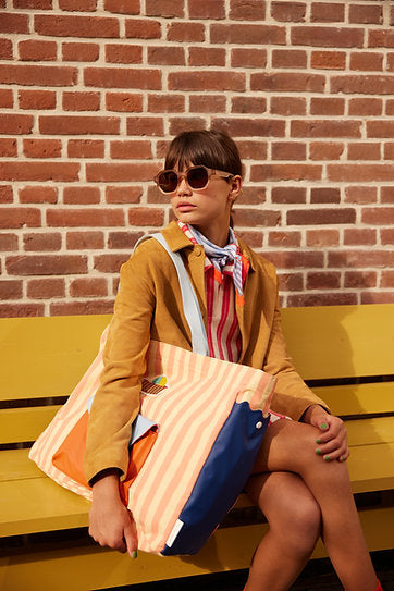 Bolsa Sticky Lemon Shopper • Coral Pink + Sandy Yellow  • Wonders of the Deep Sea