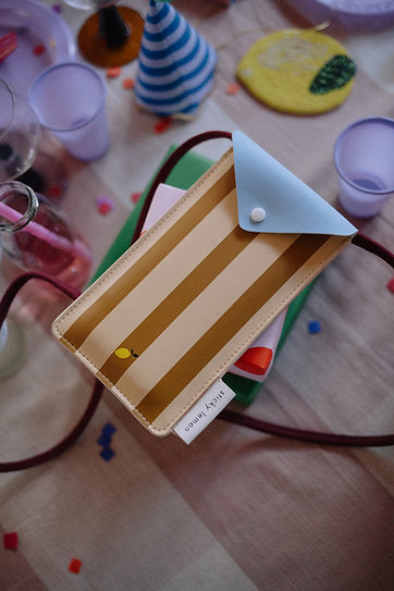 Funda para teléfono Sticky Lemon• recuerdos pegajosos • rayas • amarillo arena •