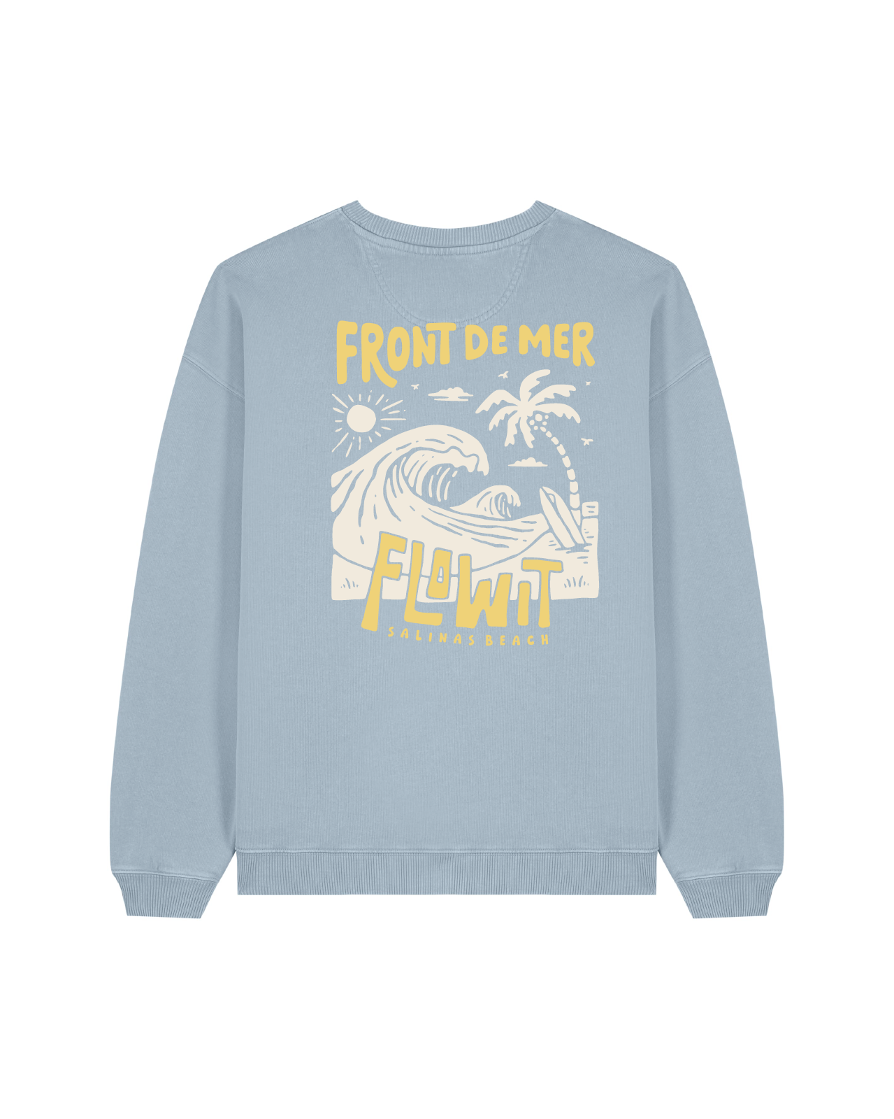 Sudadera Flowit Front De Mer Azul Sin Capucha