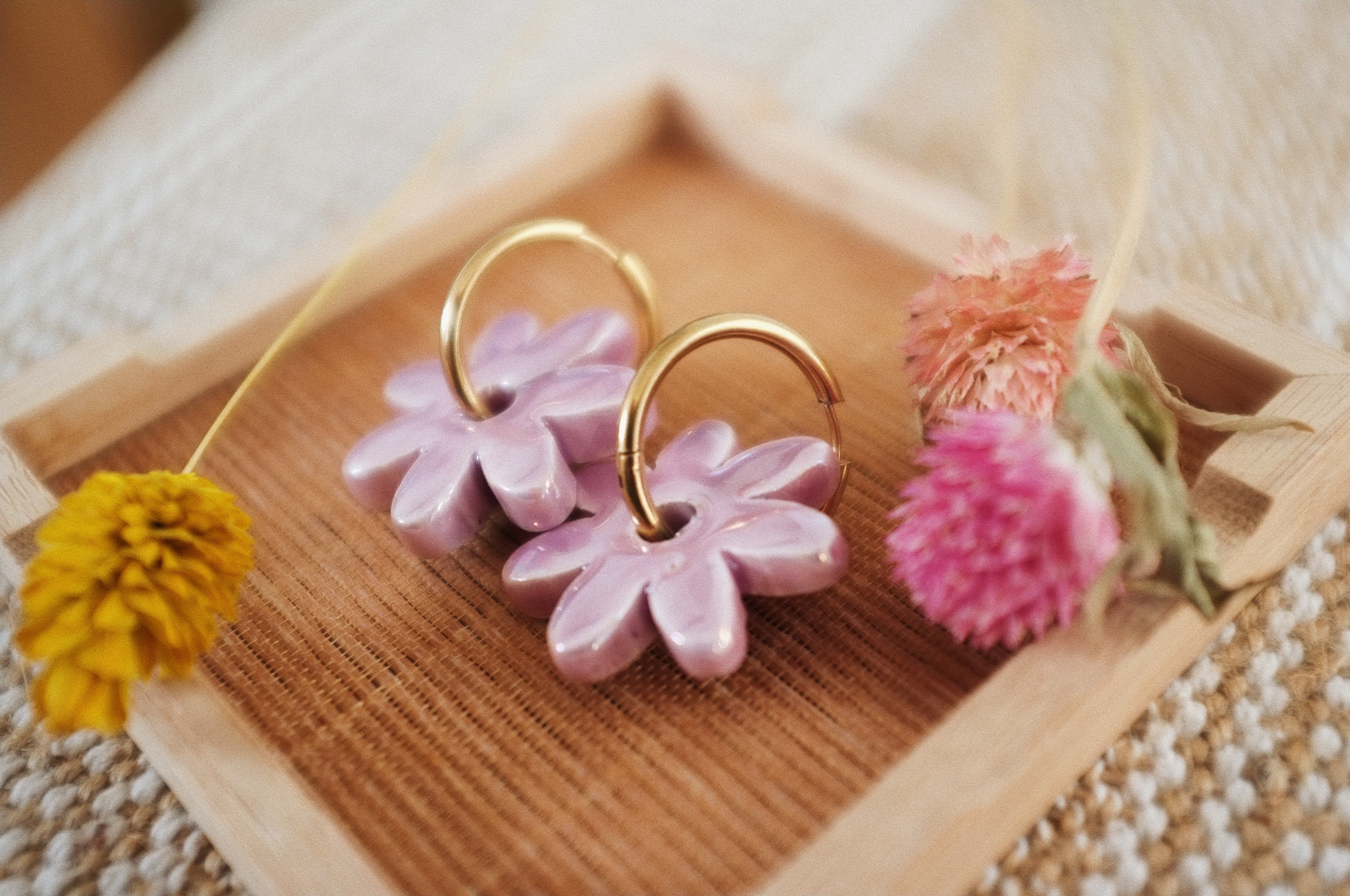 Pendientes Lokatis Big Margarita Malva