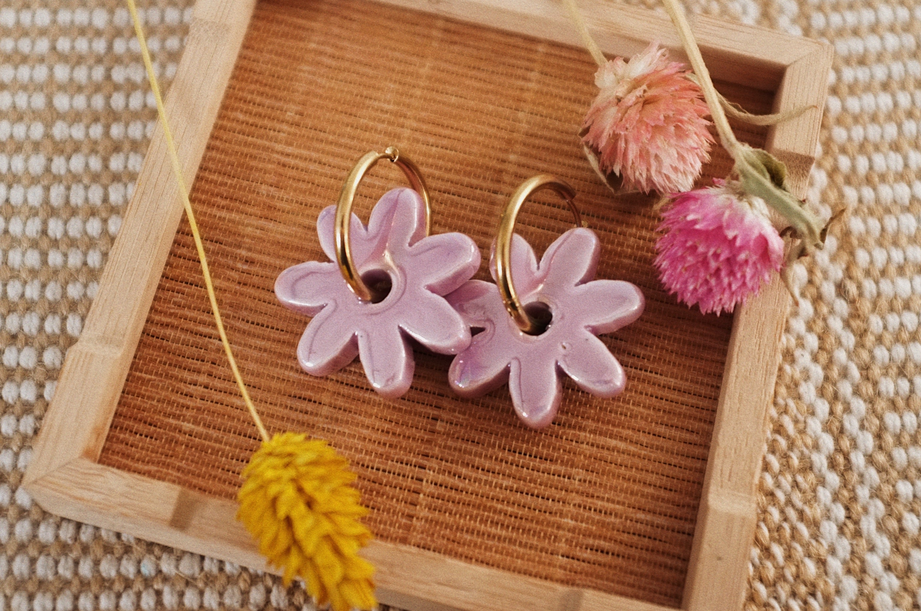 Pendientes Lokatis Big Margarita Malva