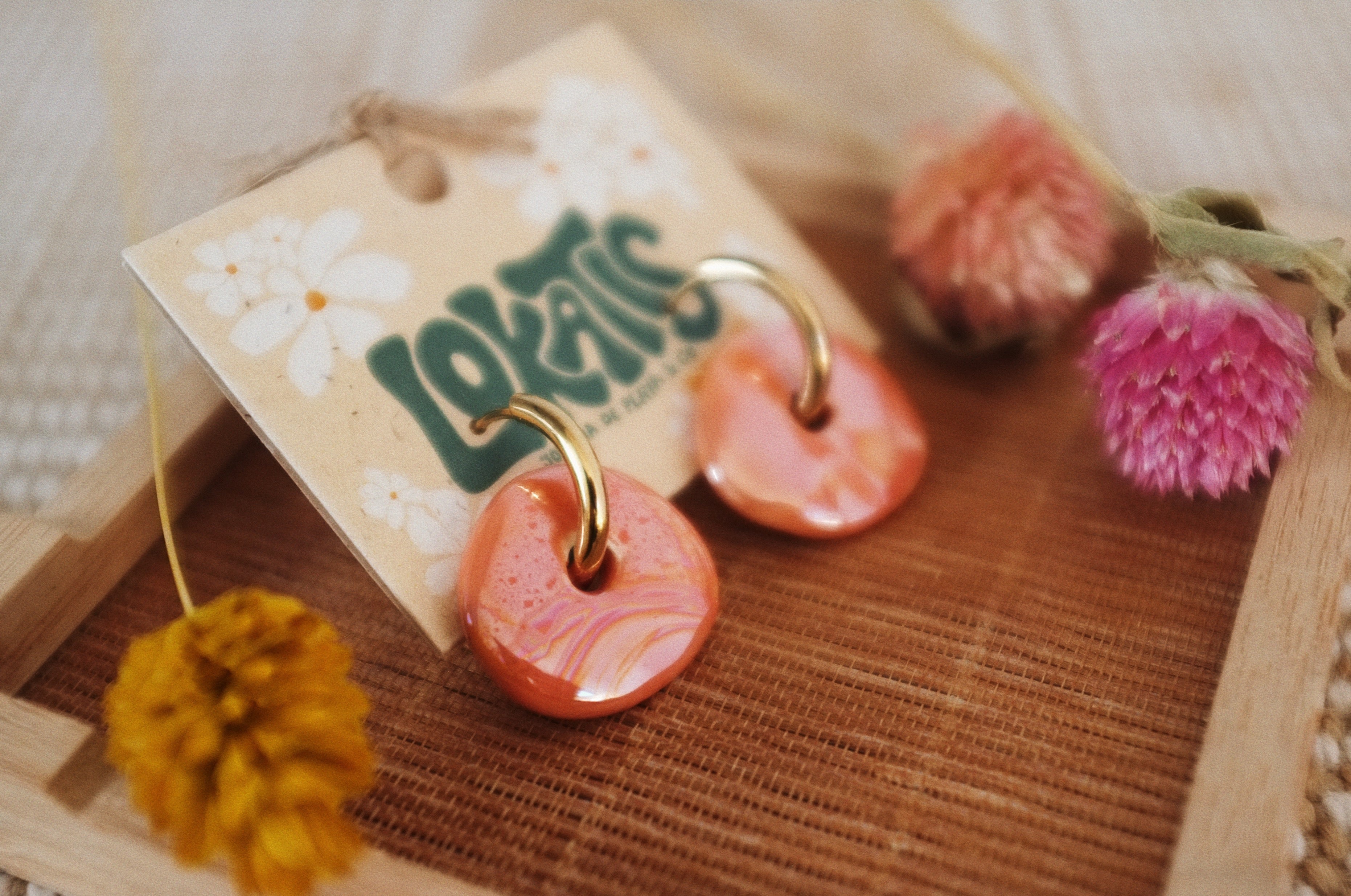 Pendientes Lokatis Dazzler Coral