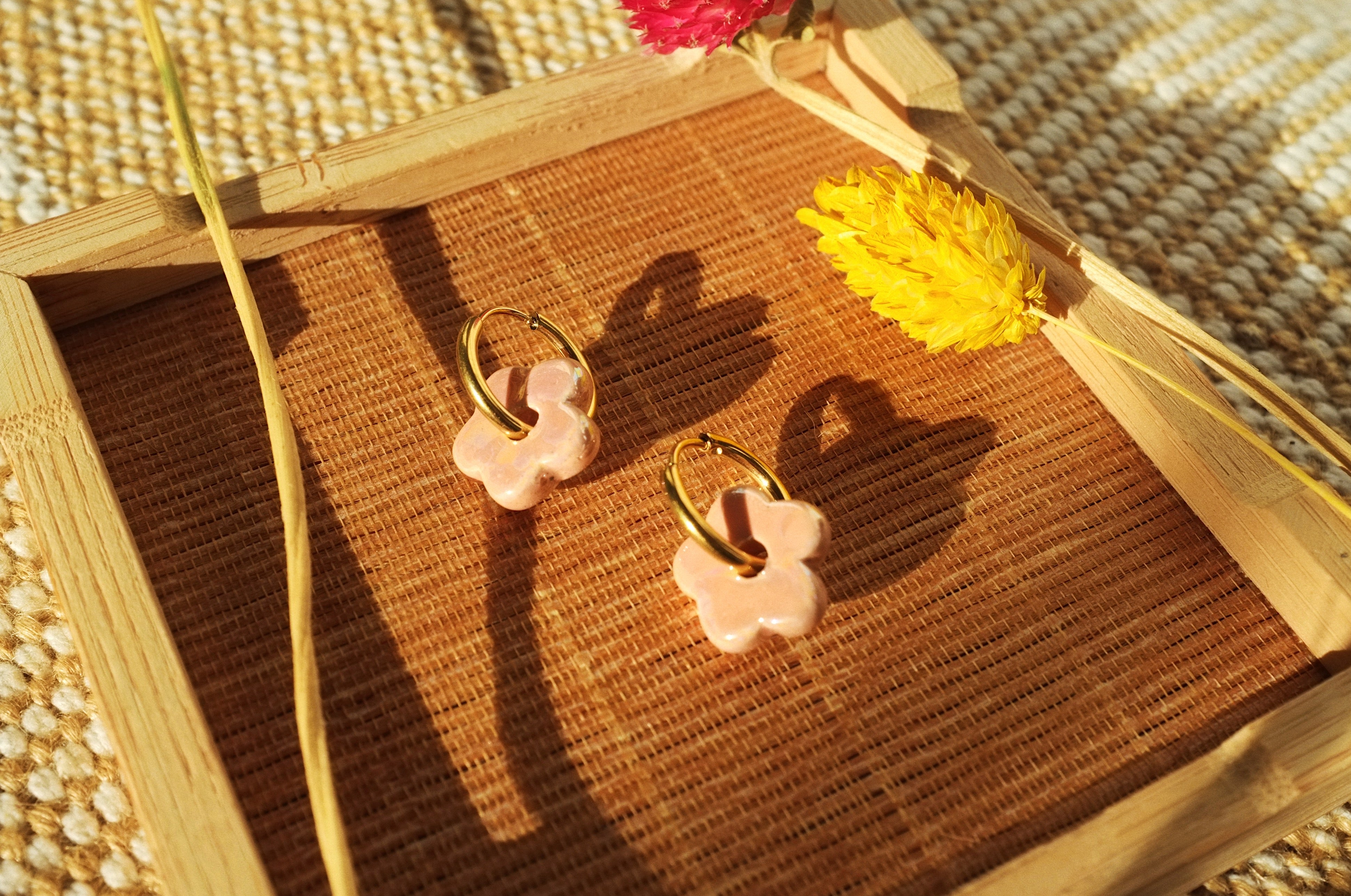 Pendientes Lokatis Mini Margaritas Rosa