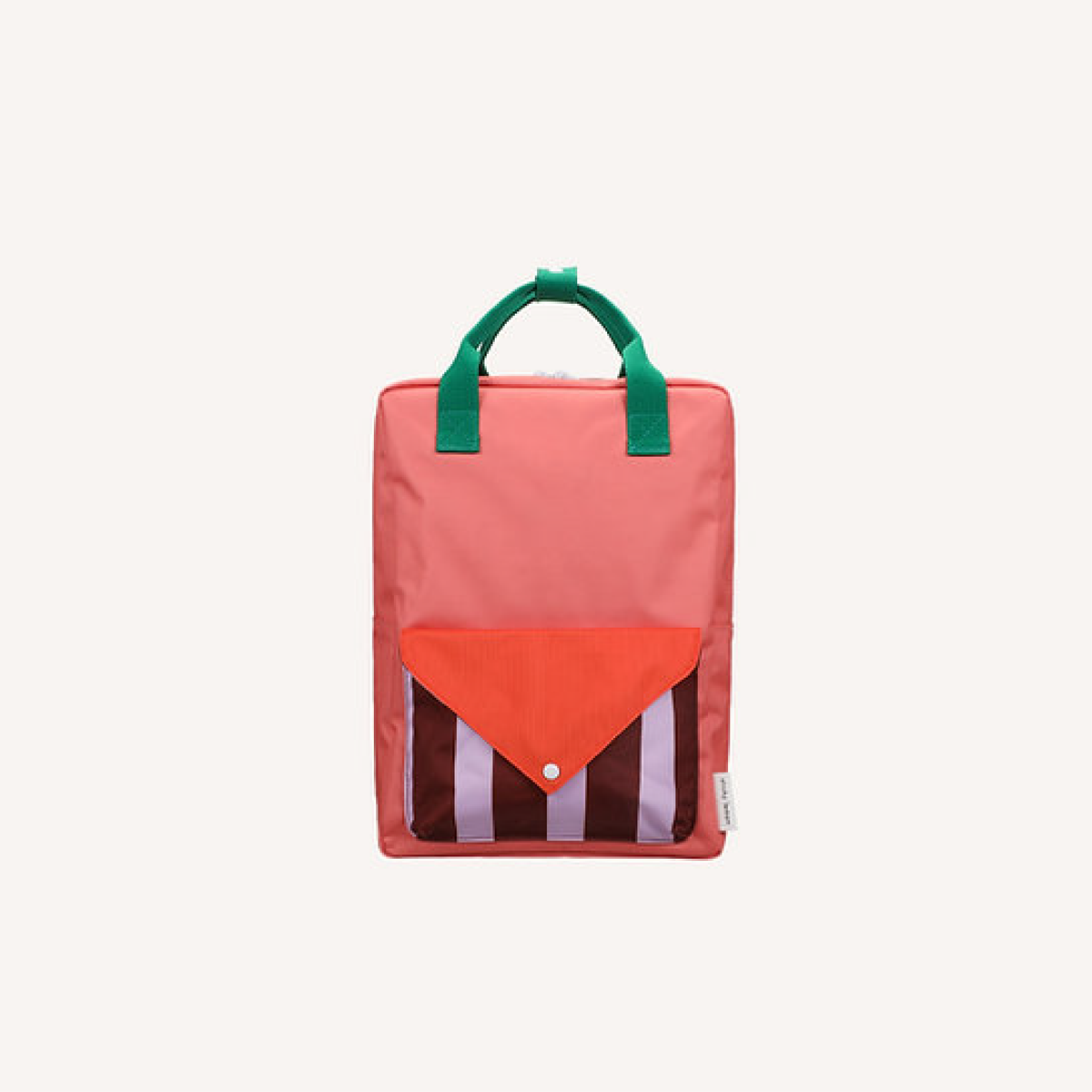 Mochila grande • recuerdos pegajosos • sobre • rosa melocotón •