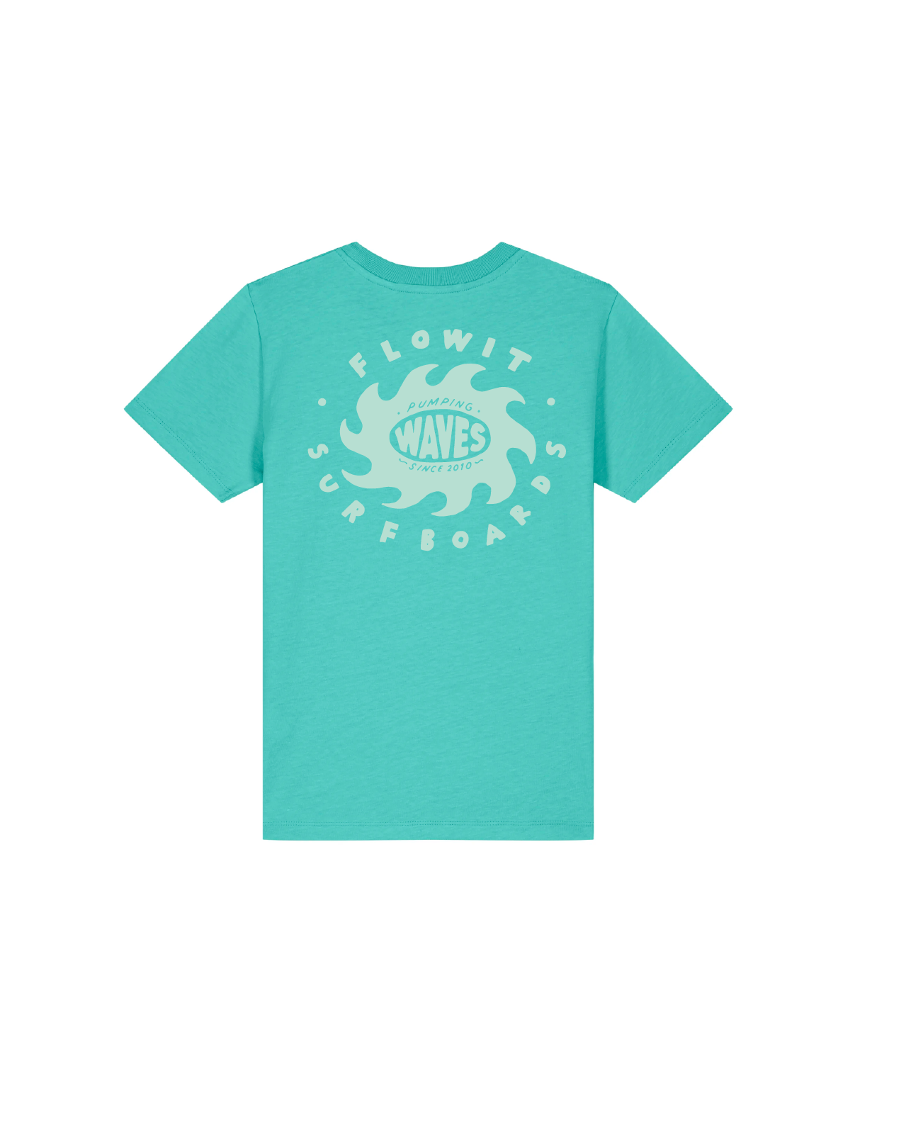 Camiseta Flowit Pumping Waves Azul Infantil 3-13 Años