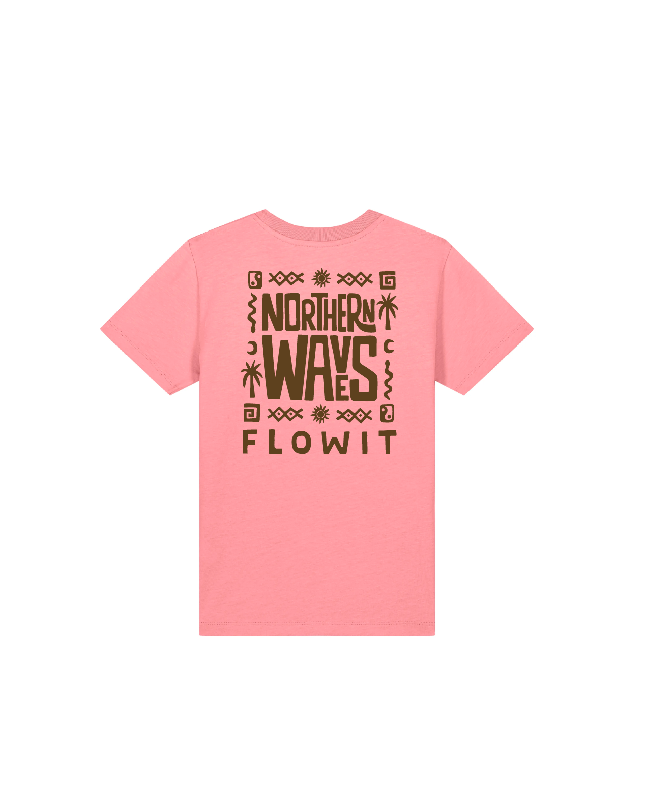 Camiseta Flowit Northern Wave Rosa Infantil 3-13 Años