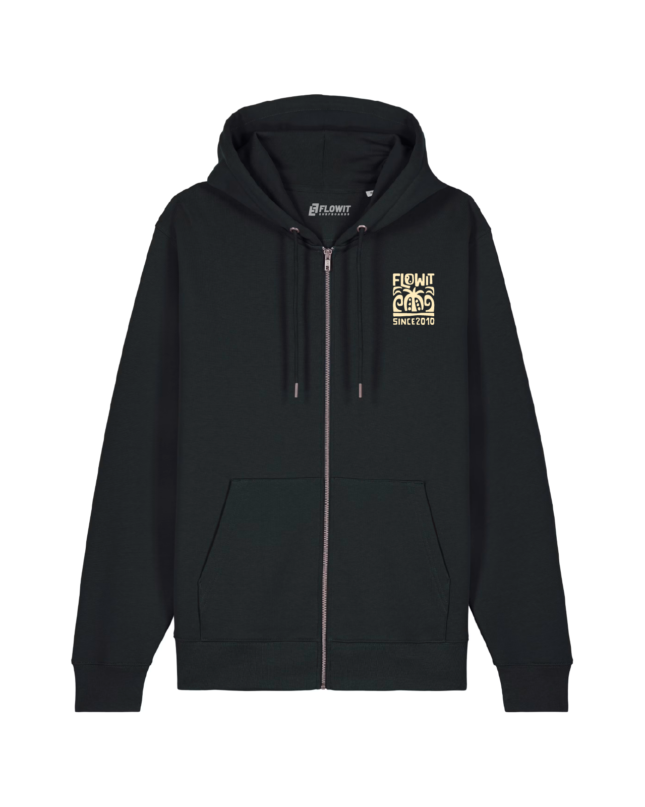 Sudadera Flowit De Cremallera Ying Yang Negro
