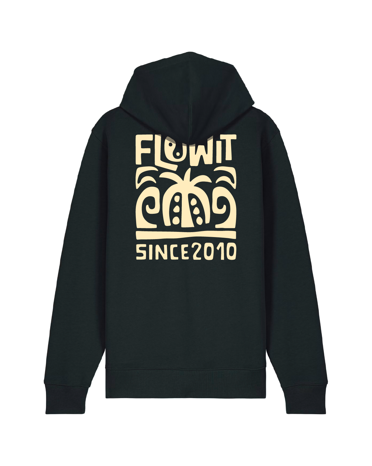 Sudadera Flowit De Cremallera Ying Yang Negro
